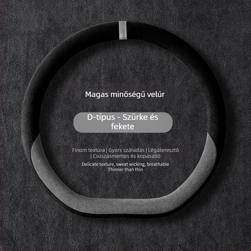 Univerzális téli plüss kormányvédő autóhoz, csúszásmentes fogással, poliészter, gépi varrás, minták: csíkos/egyszínű/hímzett/nyomtatott