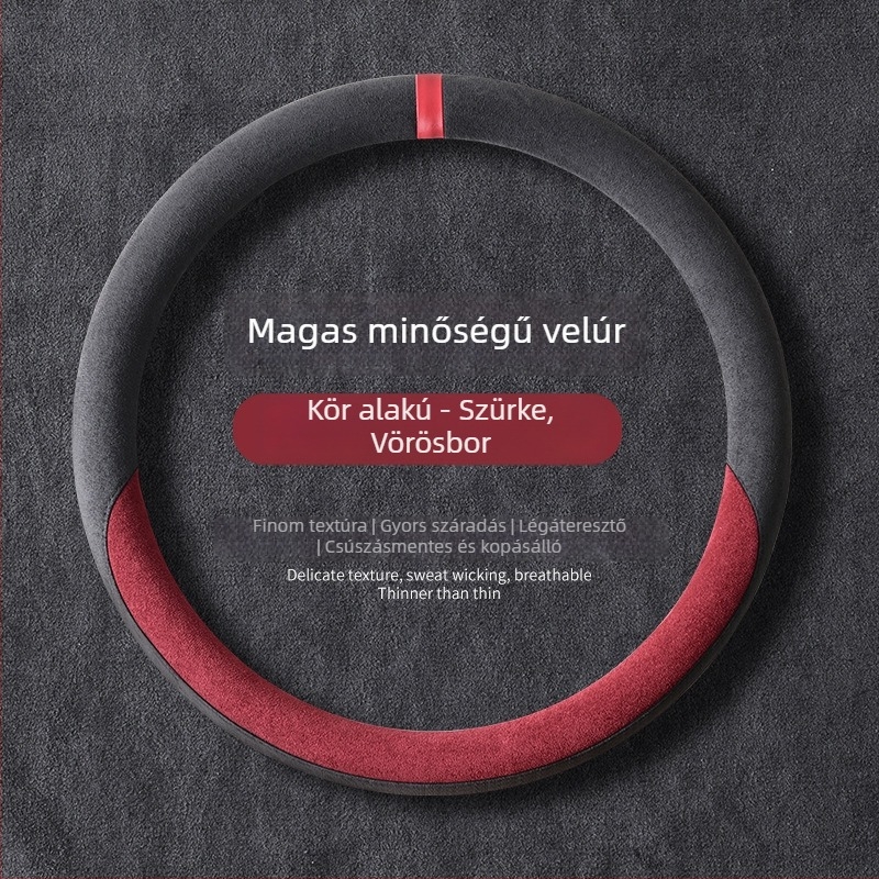 Univerzális téli plüss kormányvédő autóhoz, csúszásmentes fogással, poliészter, gépi varrás, minták: csíkos/egyszínű/hímzett/nyomtatott