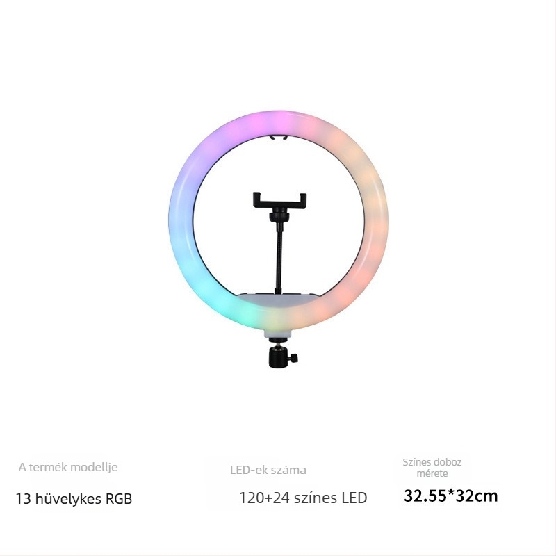 FH-008 LED töltőfény élő közvetítéshez és felvételekhez, állítható fényerő, ≤10W, asztali állvány, függőleges használat