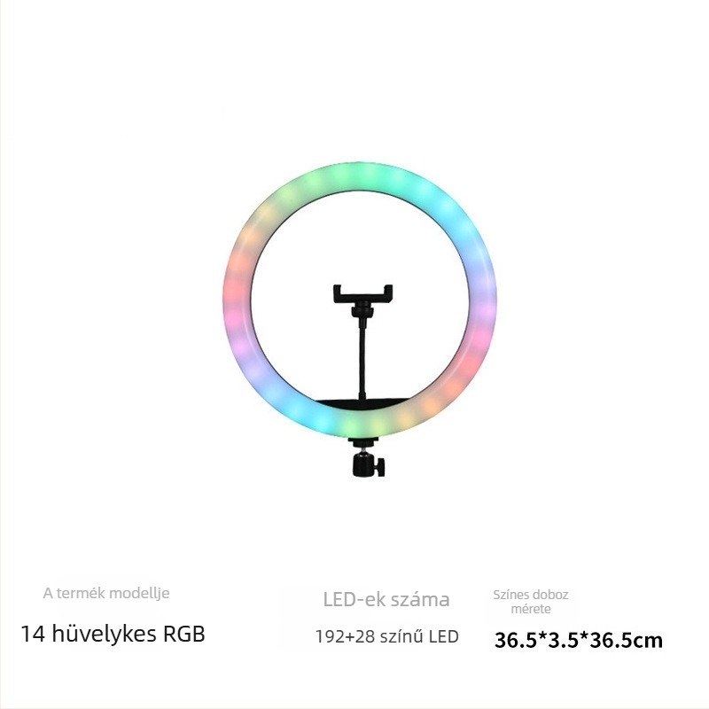 FH-008 LED töltőfény élő közvetítéshez és felvételekhez, állítható fényerő, ≤10W, asztali állvány, függőleges használat
