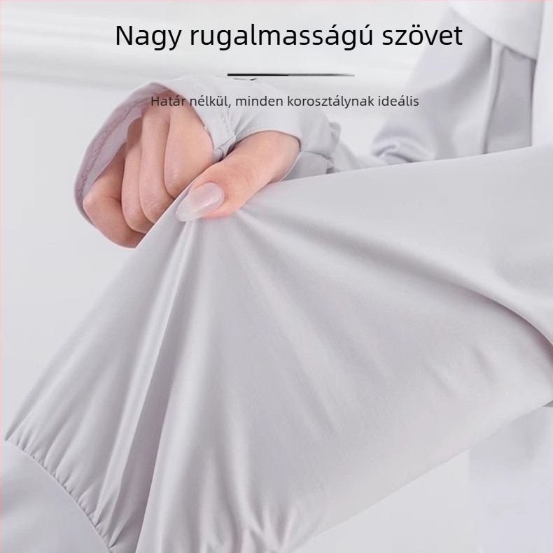 Vékony Ice Silk karvédő, UV-védelemmel, lazán szabott, férfiaknak, nyári vezetéshez és szabadtéri kerékpározáshoz