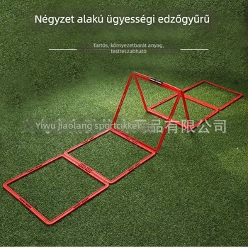 Óvodai szenzoros integrációs edzéskészlet: ugró körök, ugrólétra, hopscotch, futball-edzés felszerelés, négyzet alakú ügyességi karikák, erőnléti karikák