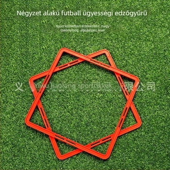 Óvodai szenzoros integrációs edzéskészlet: ugró körök, ugrólétra, hopscotch, futball-edzés felszerelés, négyzet alakú ügyességi karikák, erőnléti karikák