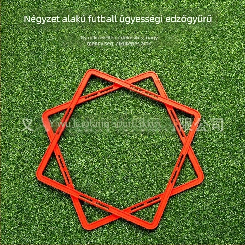 Óvodai szenzoros integrációs edzéskészlet: ugró körök, ugrólétra, hopscotch, futball-edzés felszerelés, négyzet alakú ügyességi karikák, erőnléti karikák