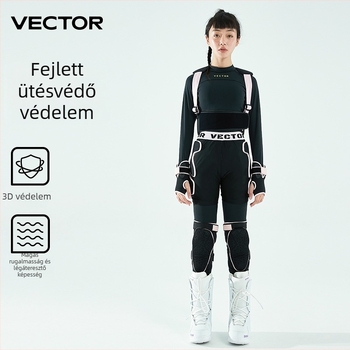 Vector sívédőfelszerelés: hát-, csípő- és térdvédő, poliészter-spandex anyag, felnőtteknek, jég- és hó sportokhoz