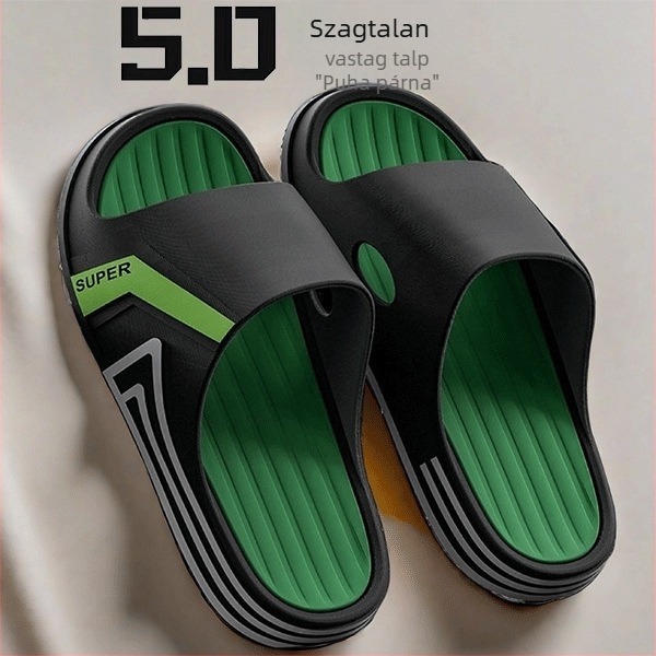 Unisex PVC papucs: felső PVC, csúszásmentes talp, vastag talp, injektált talp technológia