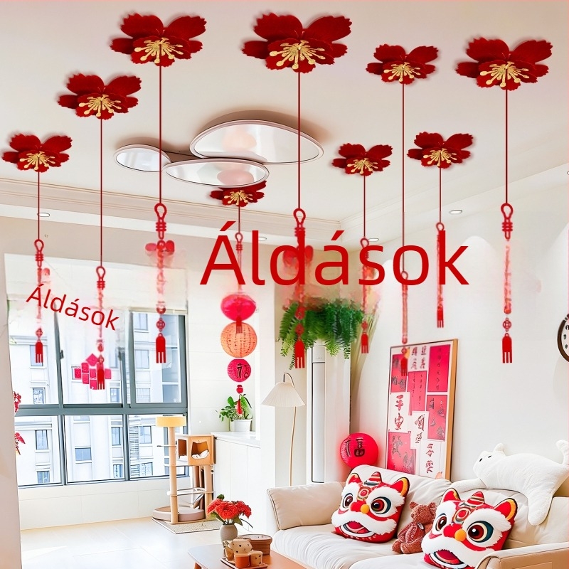 3D Fu karakteres mennyezeti dísz – a ló évére, Tavaszi Fesztivál, kínai stílus