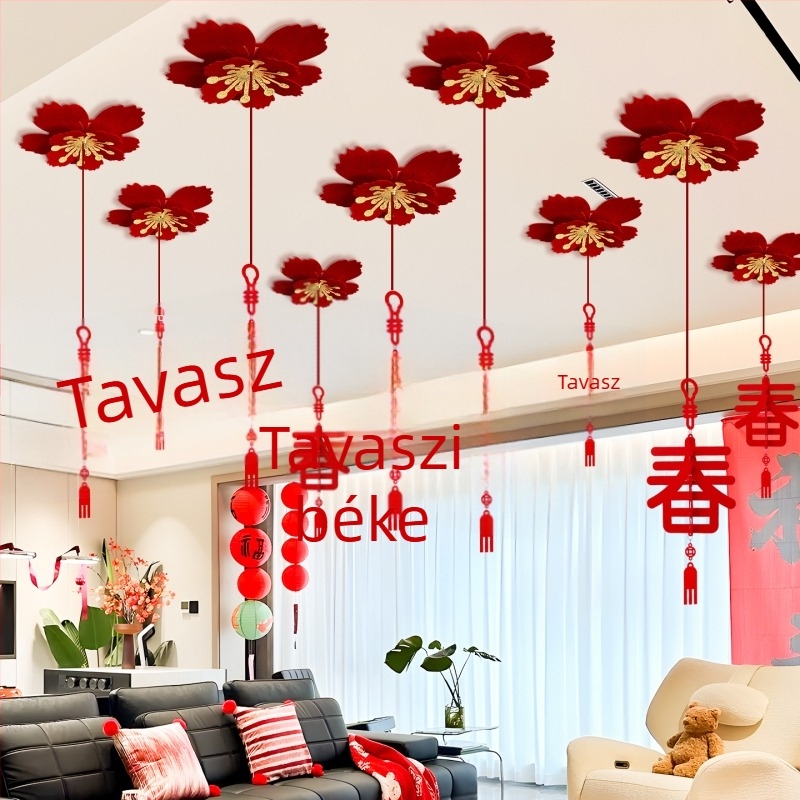 3D Fu karakteres mennyezeti dísz – a ló évére, Tavaszi Fesztivál, kínai stílus