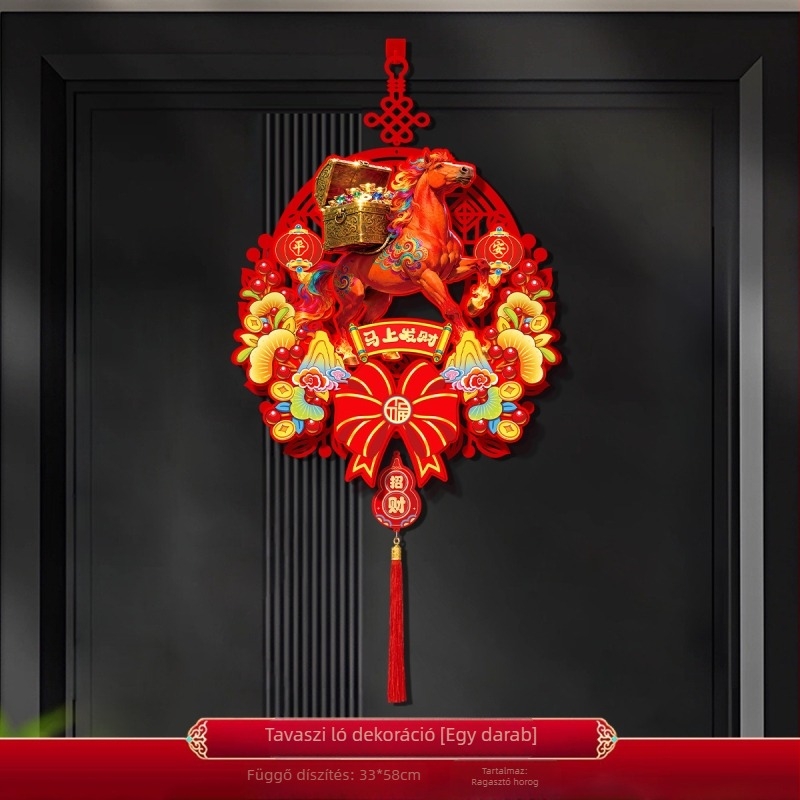 Filcből készült kínai stílusú Fu karakteres függő, újév és tavaszi fesztivál dekorációhoz – Like it Márka