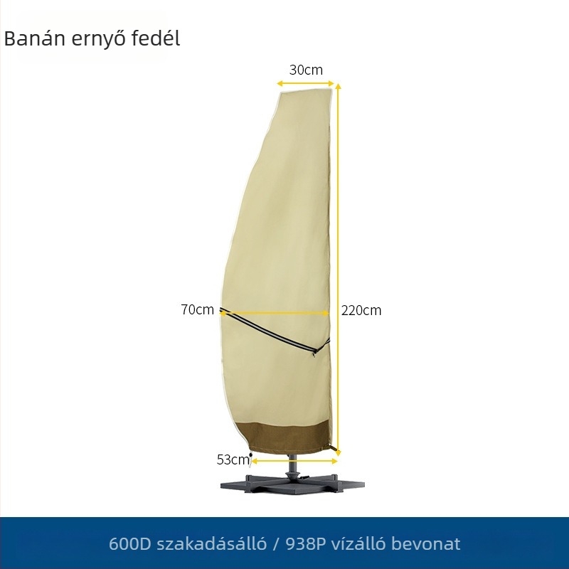 Banán esernyőhöz való védőhuzat kültéri használatra – vízálló Oxford anyag, Desert Maple