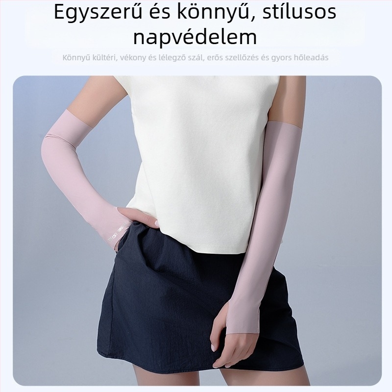 Kültéri karvédő mandzsetta kerékpár- és horgászatához, hűtő Ice Silk anyag, uniszex, UV védelem, Nylon-Spandex 78/22