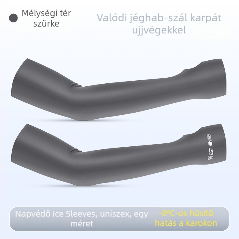 Kültéri karvédő mandzsetta kerékpár- és horgászatához, hűtő Ice Silk anyag, uniszex, UV védelem, Nylon-Spandex 78/22