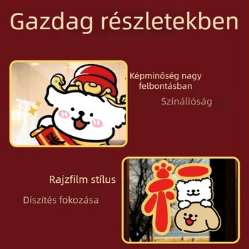 Statikus ablakdekoráció kutyával | PVC | Window Flower | Xi Xiang Xi | xt66666 | 6668888