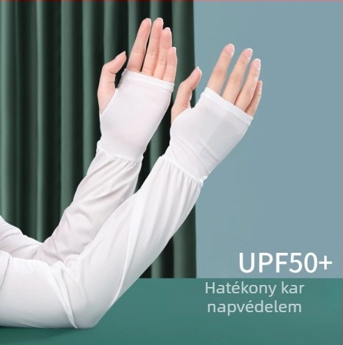 Nylon napvédő ujjvédő UPF50+, uniszex, hosszú buborékos ujjvéggel, szabadtéri sportokhoz