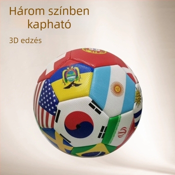 Felnőtt méretű futball-labda, 5-ös méret, színes nyomtatású dizájn, versenylabda, PU vastagított belső réteg