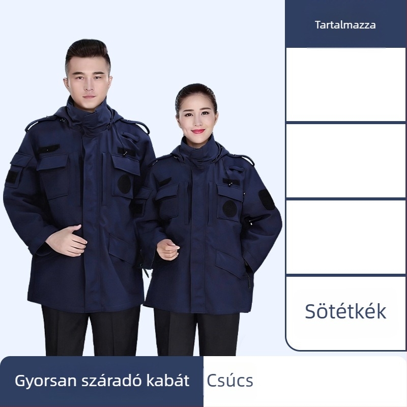 Férfi pamutkabát télre – Quick-Dry, Cold-Proof, 65% pamut, bélés 100% pamut