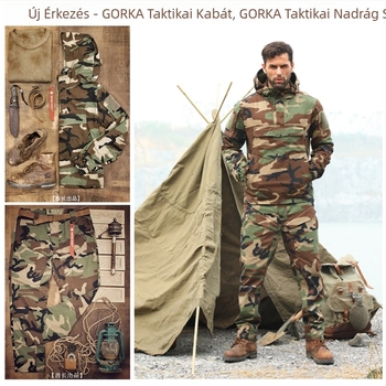 Kamuflált taktikai overall szett UV védelemmel és kopásállósággal, hálós szerkezetű anyag, mind az év minden szezonjára