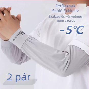 Karszárnyak ujjakkal, Napsugár elleni védelem, Jégselyem anyag, Laza oversize szabás, Nyárra – kerékpár és horgászat (Poliészter + Viszkóz)