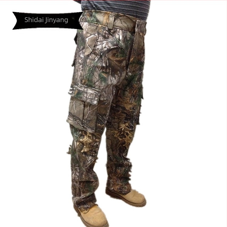 Taktikai álcázó vadász nadrág — tiszta pamut, lélegző, kopásálló; több zseb; álcázó mintázat; téli, tavaszi és őszi időre