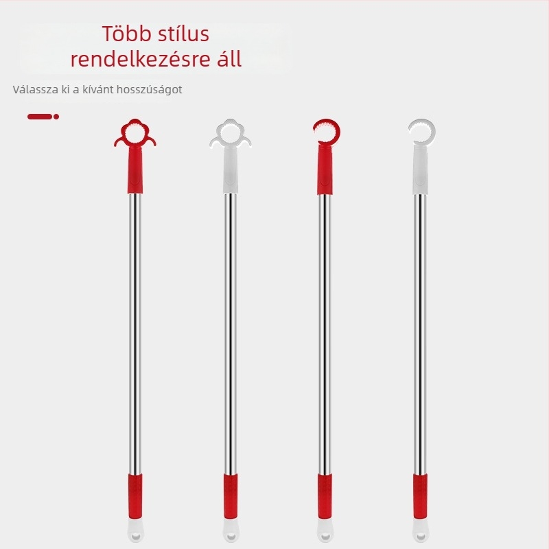 Ablaknyitó készülék csúszóablakhoz, rozsdamentes acél + ABS, kefés felület, ajtókhoz és ablakokhoz