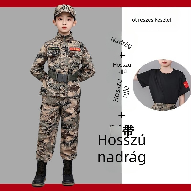 Gyerekeknek készült terepmintás ruházat memóriaanyagból, Zeolite márkával, sárkány mintázat 108441, téli használatra