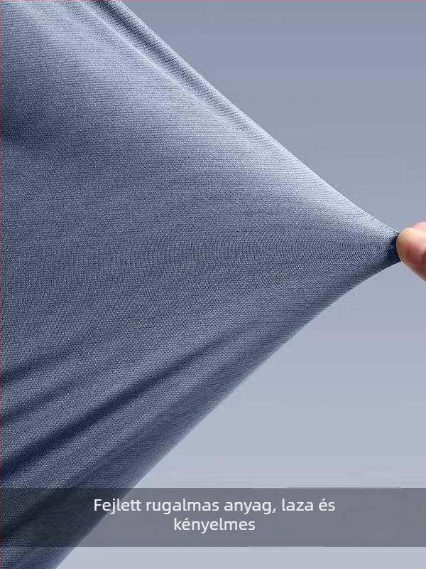 Férfi nyári gyorsan száradó póló, vékony anyagú, Slim-fit rövid ujjú T‑shirt, kerek nyak, poliészter-keverék