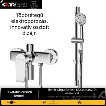 Zuhany garnitúra réztestű, 5 sebességű vízhozam, kézi zuhanyfej boosterrel, masszázs funkció, rejtett szerelés