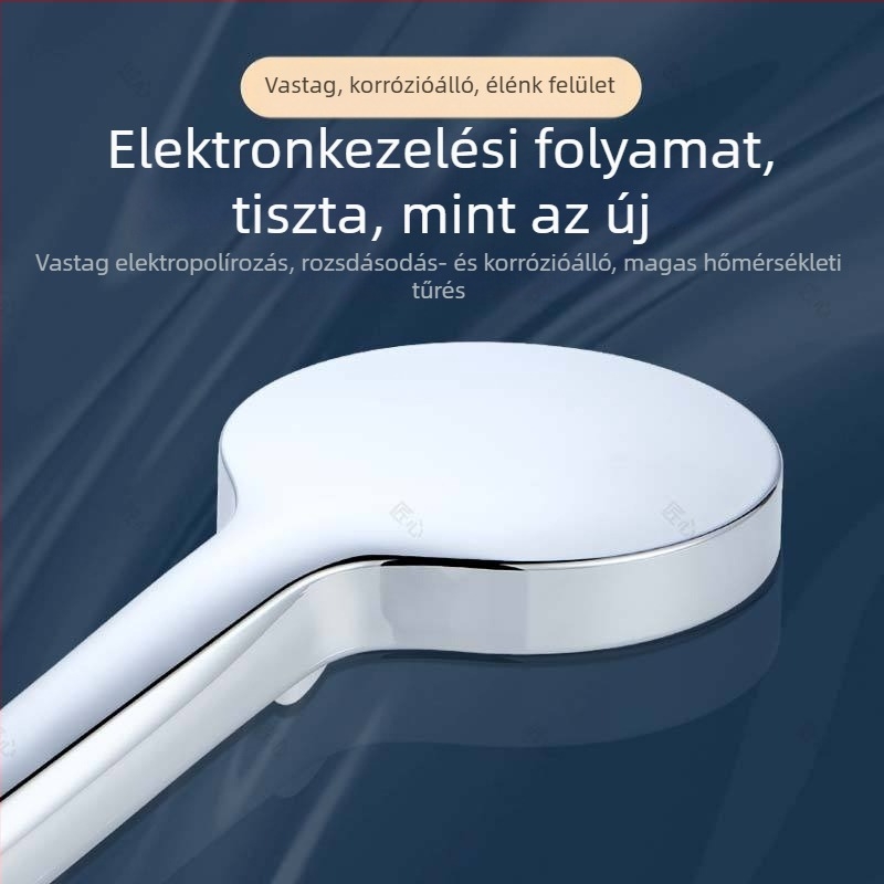 Kézi zuhanyfej ABS-ből, permetezés és eső funkcióval, modell JXHST037, kerek forma, névleges nyomás 2.0 MPa