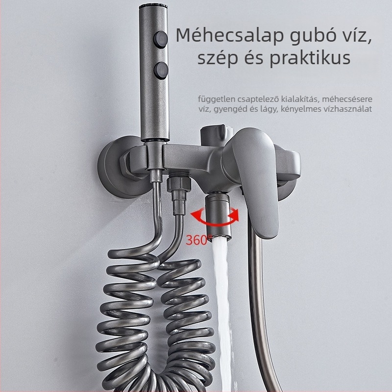 Réz anyagú zuhanyszett beépített szereléssel, esőzuhany funkcióval, luxus stílus, kerek zuhanyfej