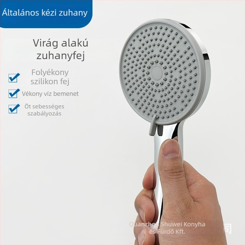 Könnyen hordozható zuhanykészlet: szórás, masszázs, eső mód (anyag: ABS; modell: 56141561; stílus: light luxury; zuhany formája: kör alakú)