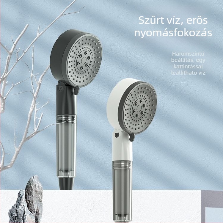 Bőrápoló nyomásos zuhanyfej szűrővel – készlet