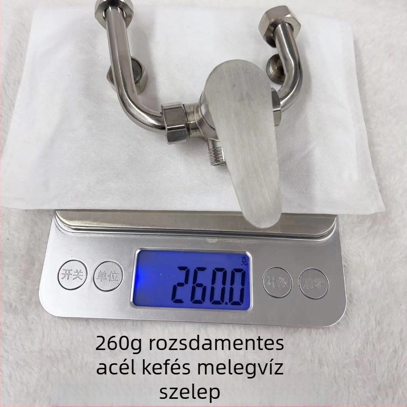 304 rozsdamentes acél keverőcsap bojlerhez és zuhanyzóhoz, felületre szerelt, 0–99°C, Ø4 mm bemenet/kimenet