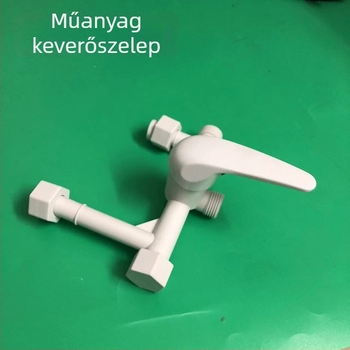 Elektromos vízmelegítő keverőcsap, teljesen műanyag, 20 mm bemenet/kimenet, szelepszár modell 25, szelepszár átmérője 20 mm, működési hőmérséklet 75°C