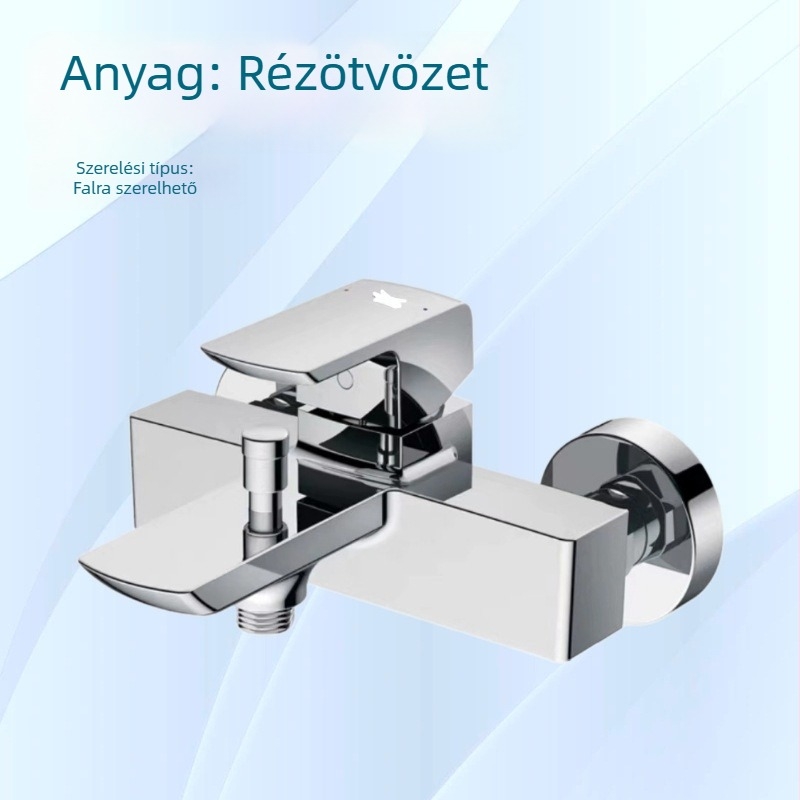 Fürdőkádban található keverőcsap, réz, modell 014, elektromos melegvíz csap, elektroplattázás