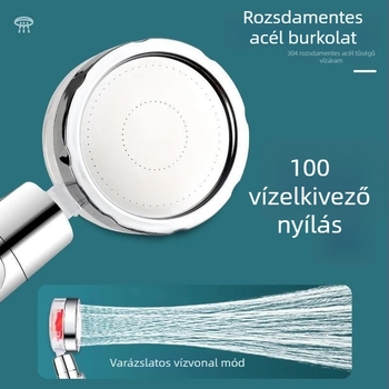 Kézi zuhanyfej eső üzemmóddal – ABS anyag, menetes csatlakozás, hordozható, elektroplakált felület, modern minimalista stílus