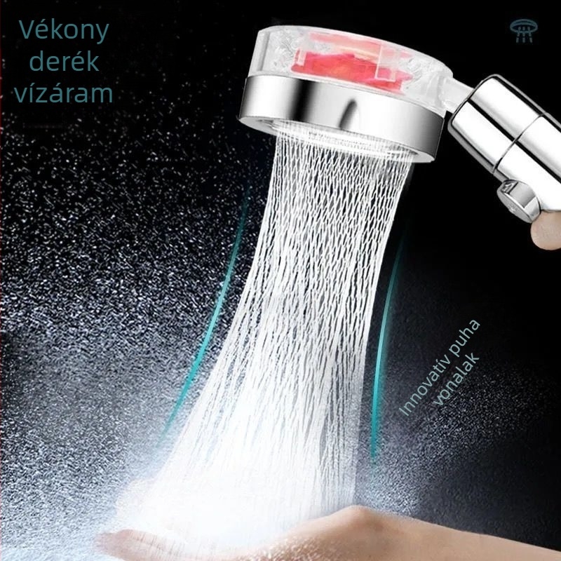 Kézi zuhanyfej eső üzemmóddal – ABS anyag, menetes csatlakozás, hordozható, elektroplakált felület, modern minimalista stílus