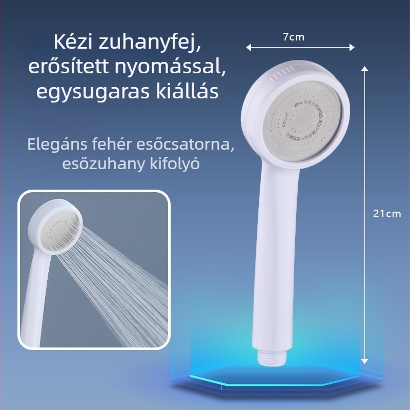 Nyomás alatti zuhanyfej szűrővel, leválasztható, mosható kézi zuhanyfej, csöpögés elleni kivitel