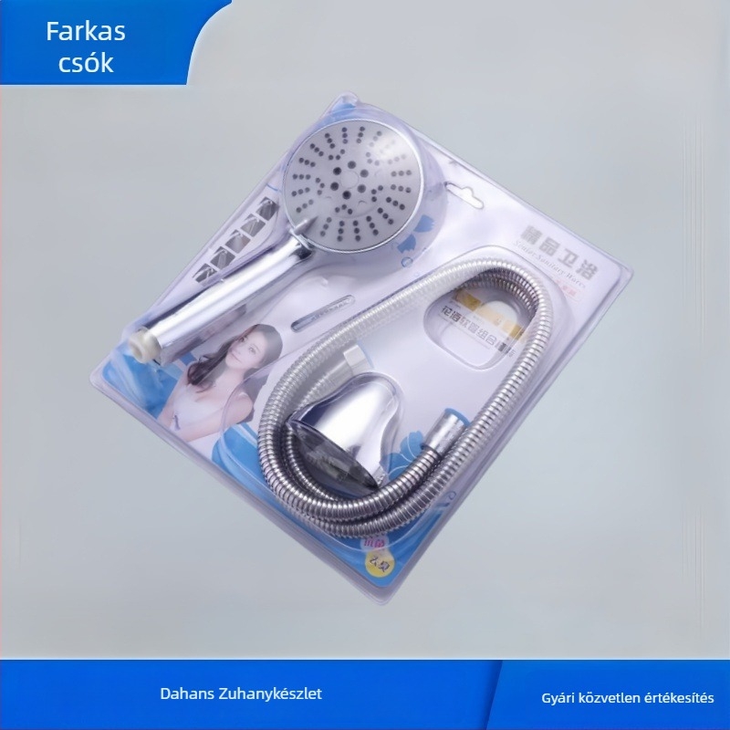 Zuhanykészlet ABS fejjel, többszintű beállítás, masszázs és permetezés módok, kerek forma, beépített szerelés, krómozott kivitel, modell 00021