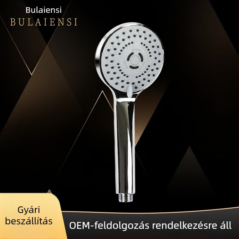 Hordozható kézi zuhanyfej, ABS anyagú, kerek formájú, esőzuhany, modell BS01301, manuális telepítés