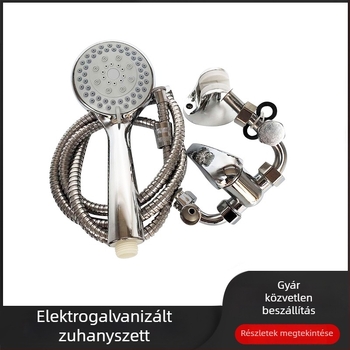 Többszintű esőzuhany-fej készlet, krómozott műanyagból, felületre szerelt, kerek fej