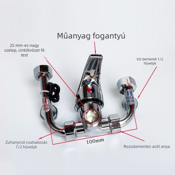 Többszintű esőzuhany-fej készlet, krómozott műanyagból, felületre szerelt, kerek fej