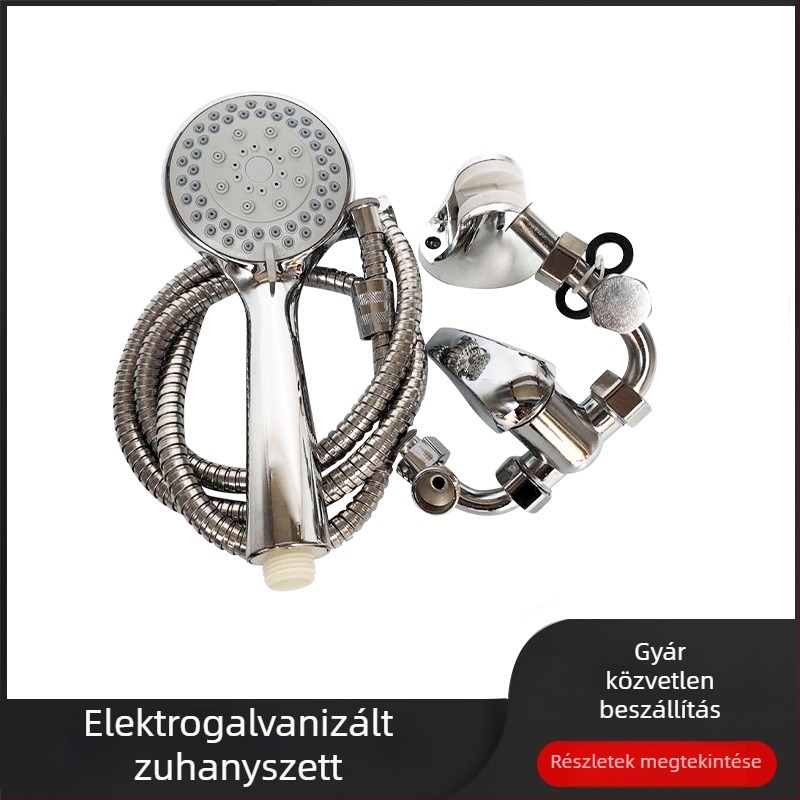 Többszintű esőzuhany-fej készlet, krómozott műanyagból, felületre szerelt, kerek fej