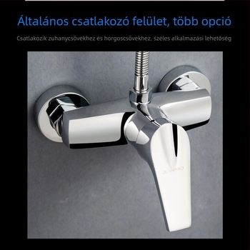 Beépített falba szerelt réz zuhanycsaptele háromsoros keverő és kerámiás patron, modell Copper Cyrillo Triple, 25 mm bemenet/kimenet, 0–90°C, 0.8–1.2 MPa