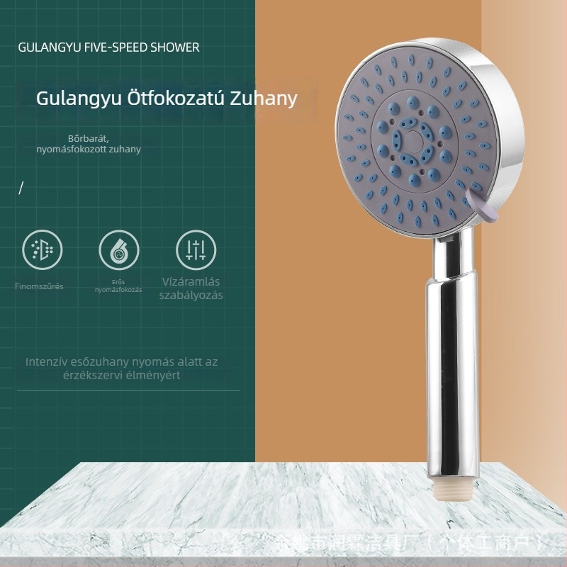 Öt fokozatú kézi zuhanyfej – fürdőszobai zuhanykészlet