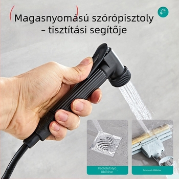 Cink-ötvözetből készült villaszerű zuhanykészlet négy fokozatú kézi zuhannyal
