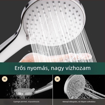 Kézi zuhanyfej eső funkcióval (ABS; 4‑utas csatlakozó; 0–80°C; 0,5 MPa)