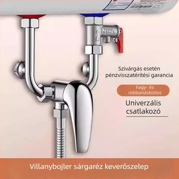 Elektromos vízmelegítő keverő szelepeihez készült kiegészítők: meleg és hideg víz csapok, felületi zuhanykapcsoló, zuhanynyomásfokozó