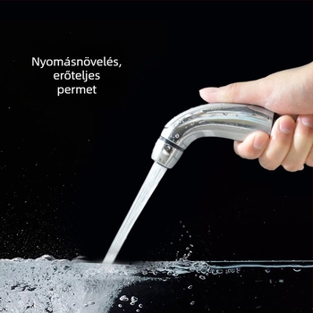 Kézi zuhanyfej ABS-ből, eső funkcióval, kör alakú, falra szerelhető, modell C13.