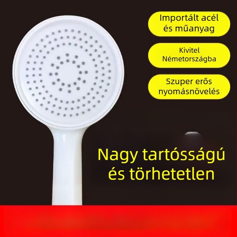 Esésálló zuhanyfej – otthoni használatra, ABS, kör alak, menetes szerelés, esőfunkció, 60°C, 8