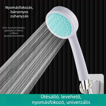 ABS anyagú zuhanyfej, kerek forma, eső funkció, kézi telepítés, 0–90°C